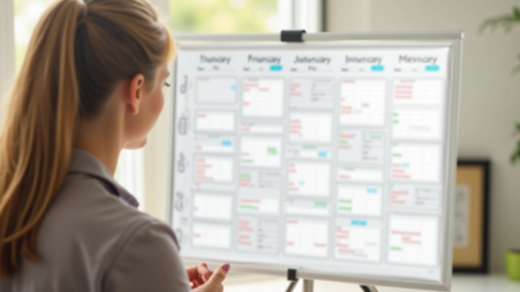 Digital calendar display showing dance events scheduled throughout April 2026