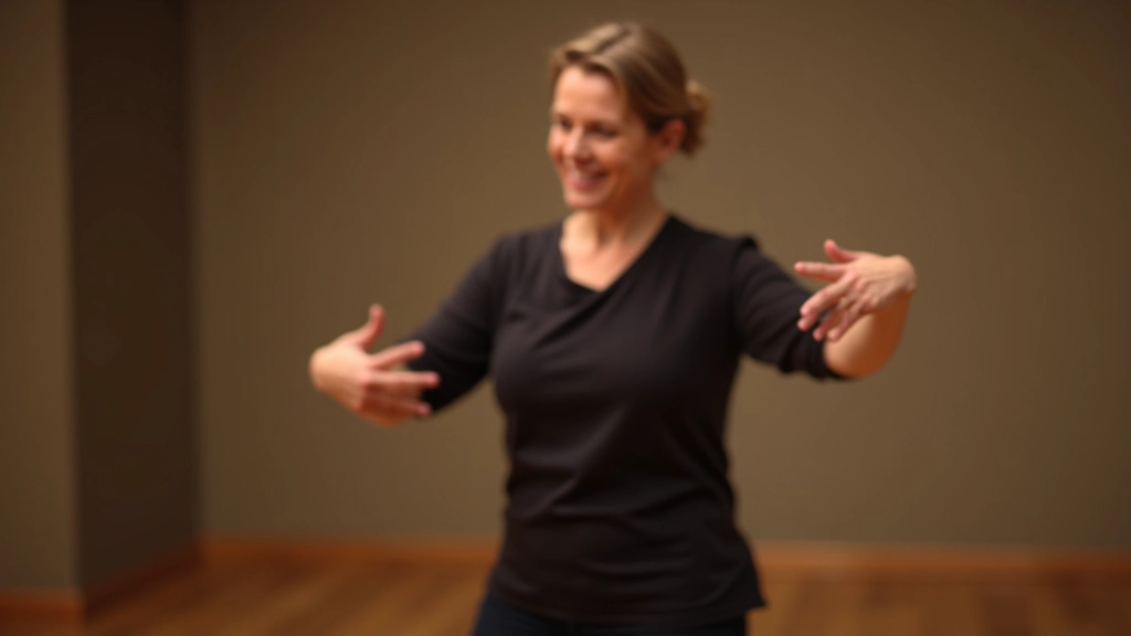 Close-up of dance instructor demonstrating proper frame and posture for bachata dancing