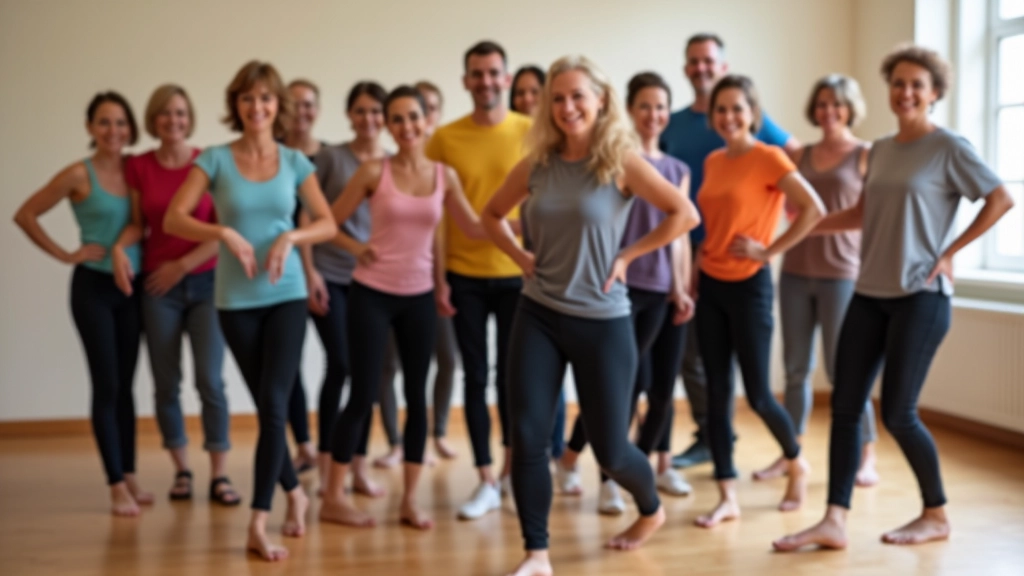 Beginner dancers wearing comfortable dance attire in a Porto dance studio